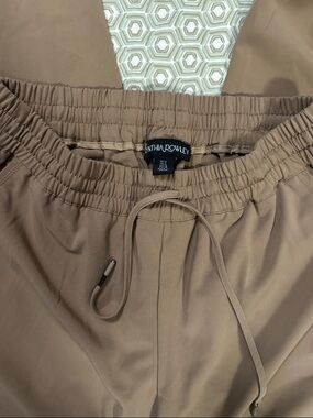 Cynthia Rowley Neutral Drawstring Joggers